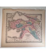 TURKEY in ASIA - Caucasian Prov. No 25, Antique Atlas Map 1855 Colton Wo... - $878.55 MXN