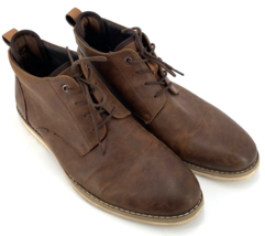 Steve Madden Mens Brown Leather Chukka Boots Shoes Size 13 - £14.67 GBP