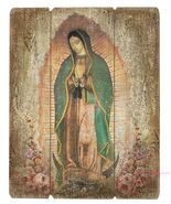 Our Lady of Guadalupe Image set on Wood Pallet,  New  #AB-011 - $602.62 MXN