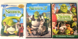 The Shrek 3 DVD Lot Full &amp; Widescreen: Shrek/Shrek2/Shrek Forever After Final Ch - £10.93 GBP