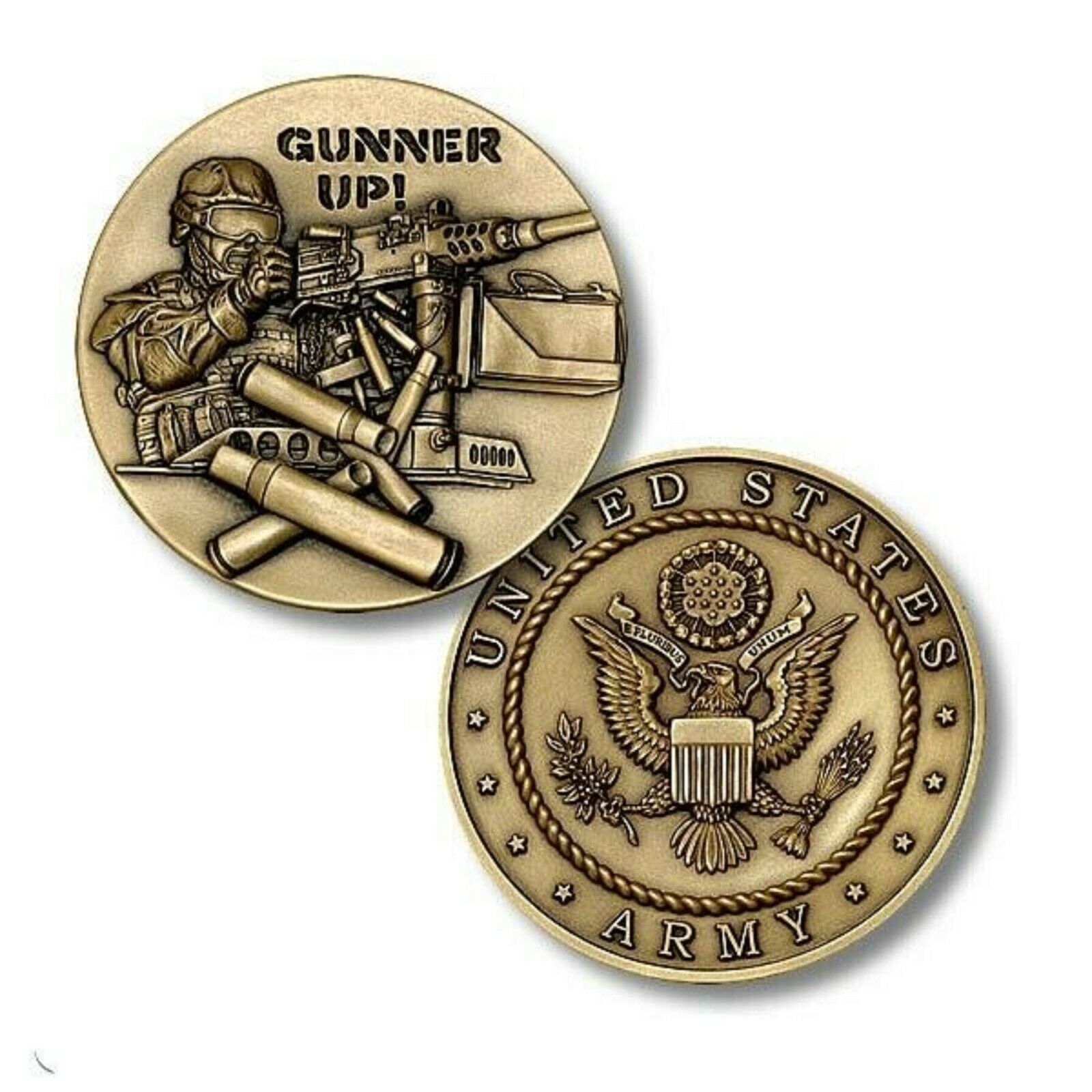 ARMY  GUNNER UP 1.75" CHALLENGE COIN - £28.96 GBP