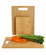 MegaChef 3 Piece 8 Inch, 11 Inch, and 13 Inch Bamboo Wood Cutting Board Set - $1,331.63 MXN