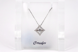 Crossfor Dancing Stone morning 925 Sterling Silver Necklace NYP-672 - £88.46 GBP