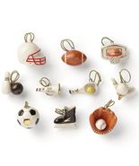 Lenox Dreaming of Sports 10 Miniature Tree Ornaments Set Football Soccer... - $85.00