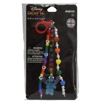 Disney Pride Collection Stitch Keychain Backpack Clip Love Beads Hearts Claires - £7.47 GBP