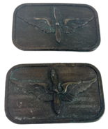 US ARMY BELT BUCKLE AVIATION BRANCH PROPS W/WINGS INSIGNIA &quot;NO BELT LOOP&quot; - $8.15