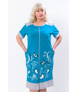 Women’s Cotton Robe with Zipper – Loose Fit &amp; Practical Pockets, Summer,... - $768.38 MXN+