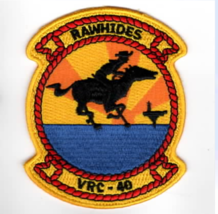 4&quot; NAVY VRC-40 SQUADRON RAWHIDES EMBROIDERED PATCH - £31.45 GBP