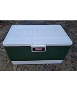 Vtg 1970s Large Coleman Green White Metal / Plastic Cooler May 1978 - £139.68 GBP