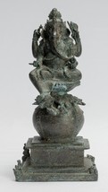 Ancien Javanais Style Bronze Assis Majapahit Ganesha Statue - 24cm/10 &quot; - $25,414.58 MXN