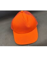 Vintage 90s Trucker Hat Neon Orange Outdoor Hunting Mesh Snapback Cabela... - $11.53