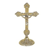 Brass Altar Standing Cross Crucifix (6270) - £31.72 GBP