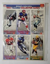 1993 McDonald&#39;s NFL Football Gameday Collector Cards 3 Uncut Sheets (A B C) - £7.78 GBP