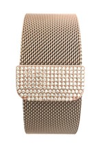 Bling Circonita Oro Rosa Magnético Banda Correa Apple Reloj Todas los Tamaños - £86.85 GBP