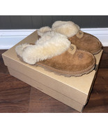 UGG Slippers Womens Size 6 Brown Coquette Mules Shearling Suede Sheepski... - £44.74 GBP