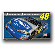 Jimmie Johnson #48 Lowe&#39;s Chevy 3&#39; x 5&#39; Racing Flag, 2 Sided - £15.71 GBP