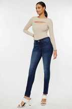 Kancan Dark Blue Mid Rise Gradient Skinny Jeans - $49.00