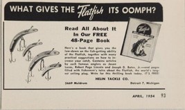 1954 Print Ad Helin Tackle Flatfish Fishing Lures Detroit,Michigan - £8.14 GBP