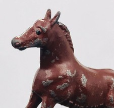 Vintage Lead Metal Brown Horse Figurine England -- 1 5/8&quot; Tall -- 2 1/4&quot;... - £13.14 GBP