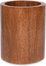 Natural Mango Wood Cooking Utensil Holder for Countertop, Wooden Utensil... - £55.38 GBP