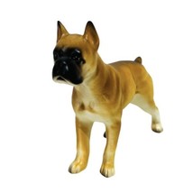 Vtg Porcelain Ceramic Boxer Dog Figurine Matte Finish 5 1/2&quot; Long Collectible - £13.42 GBP