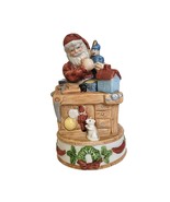 Musical Figurine Santa Claus in his Workshop Plays Jingle Bells Christmas - £16.14 GBP