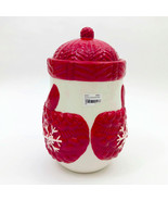 Ceramic Snowman Mitts Treat Jar 9 x 5 inches - $29.69