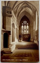 RPPC Vintage St Albans Abbey Inside Architecture England UK Real Photo Postcard - £9.44 GBP