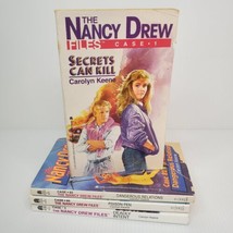 The Nancy Drew Files 4 Book Lot Carolyn Keene Case 1, 2, 60, 82 (1986-93) VTG PB - £9.39 GBP