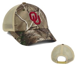 Oklahoma Sooners Camo Trucker Golf Hunting Fishing Sports Hat Cap Men&#39;s Adj NEW - £11.93 GBP