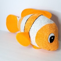 Clown FISH Orange White Plush Stuffed Sea Animal Giant Large 22&quot; Eye Scr... - $29.69