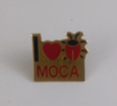 Vintage I Love MOCA Ladybug Lapel Hat Pin - $6.31