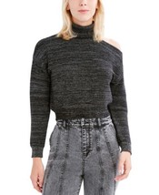 BCBGeneration Womens Cold-Shoulder Turtleneck Sweater,Black,Large - £55.90 GBP