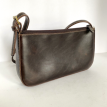Villager by Liz Claiborne Handbag Brown &amp; Bronze Metal Adjustable Strap 9&quot;x5.5&quot; - £7.95 GBP