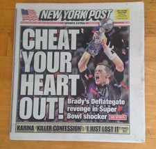 New York Post Newspaper Patriots &quot;Cheat Your Heart Out&quot; Super Bowl Li 2/6/17 - £19.77 GBP