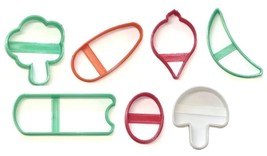Vegetable Veggie Platter Tray Healthy Food Set of 7 Cookie Cutters USA PR1593 - £11.24 GBP
