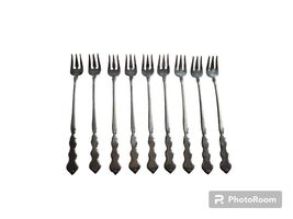 Lot x 9 Oneida Valerie Distinction Deluxe Stainless Cocktail/Seafood Forks - $28.66