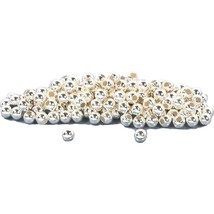 150 Bead Ball Sterling Silver Spacer Round Parts 4mm - £25.87 GBP