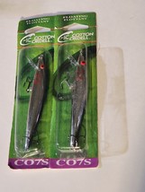 Lot of 2 Cotton Cordell C07S CLR/Black Floating Flottant Minnow CO7SO4 - $10.88
