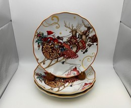 3x Williams Sonoma Twas the Night Before Christmas Santa&#39;s Sleigh Salad ... - $59.99
