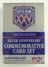 New Sealed Box Lot Super Bowl XXV LE Silver Anniversary NFL Football Pro Set - £11.44 GBP