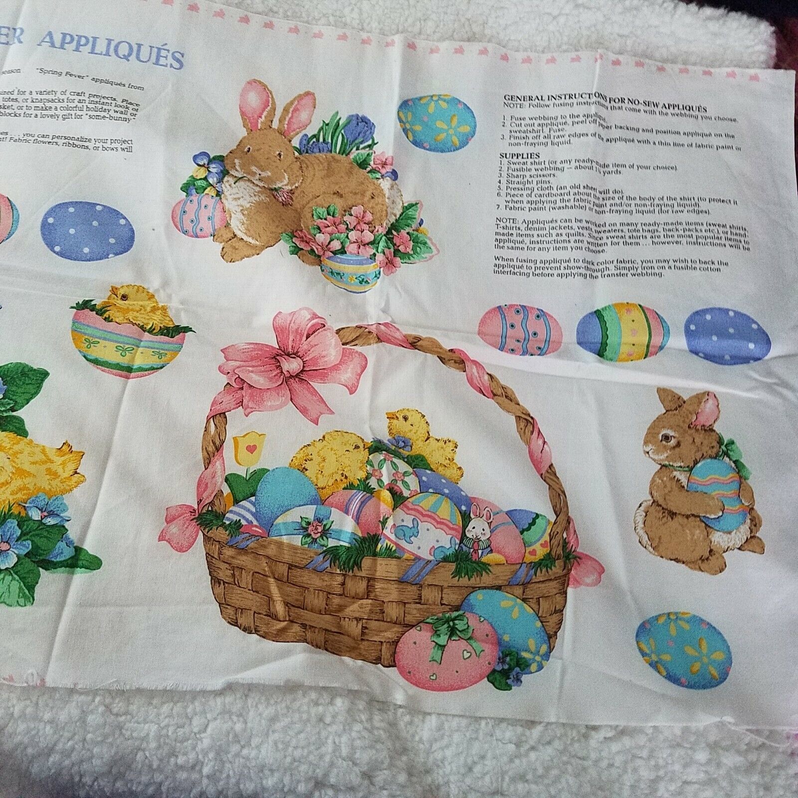 Cranston Print Works Spring Fever Applique Printed Fabric Pattern Instructions - $15.00