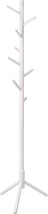 White Corner Coat Rack Freestanding For Office Entryway Bedroom Hall Tree Coat - £28.71 GBP