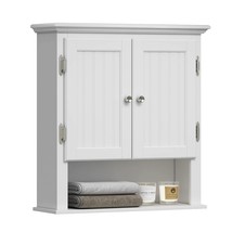 Bathroom Cabinet Wall Mounted, Wood Hanging Cabinet, Wall Cabinets With Doors An - £94.11 GBP