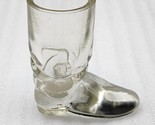 Vintage Glass Cowboy Boot Toothpick Holder Shot Glass Texas - Marked L -... - $15.29