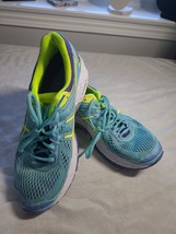 Asics Gel Cumulus 17 Women&#39;s Size 10 Blue/Green/Yellow Running Shoe F821015 - £7.09 GBP