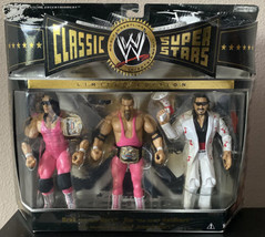 WWE Classic Superstars Hart Foundation Limited Edition Figure 3 Pack Box Damaged - £95.92 GBP