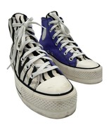 RARE Converse Chuck Taylor Hi Platform Half Purple Zebra Stripe Women&#39;s ... - $52.14