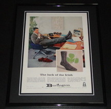 1958 Burlington Killarney Socks 11x14 Framed ORIGINAL Vintage Advertisement - $49.49