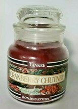 Yankee Candle- Black Band *Cranberry Chutney 3.7 OZ Jar* Brand New- Rare - £32.16 GBP